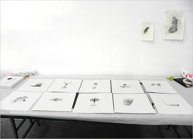 drawings laid out