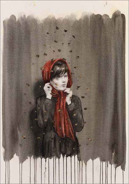 red scarf by Rachel Goodyear