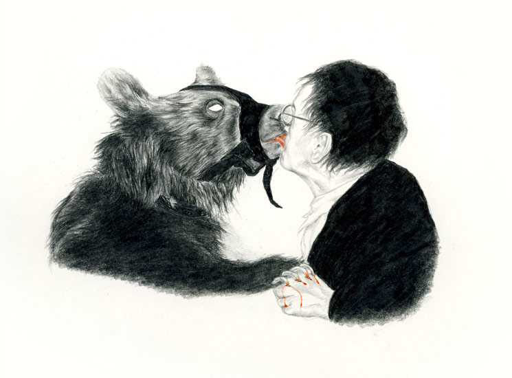 bear kiss - detail